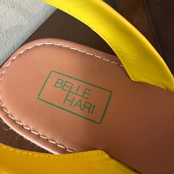 BELLE HARI Multicolor Leather Platform Sandals Made Spain SZ 38 Luxury Designer - Picture 11 of 14